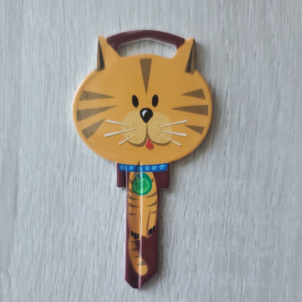 Tan Cat Key Blank